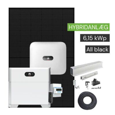 Komplet 6,15 kWp Huawei solcelleanlæg med batteri